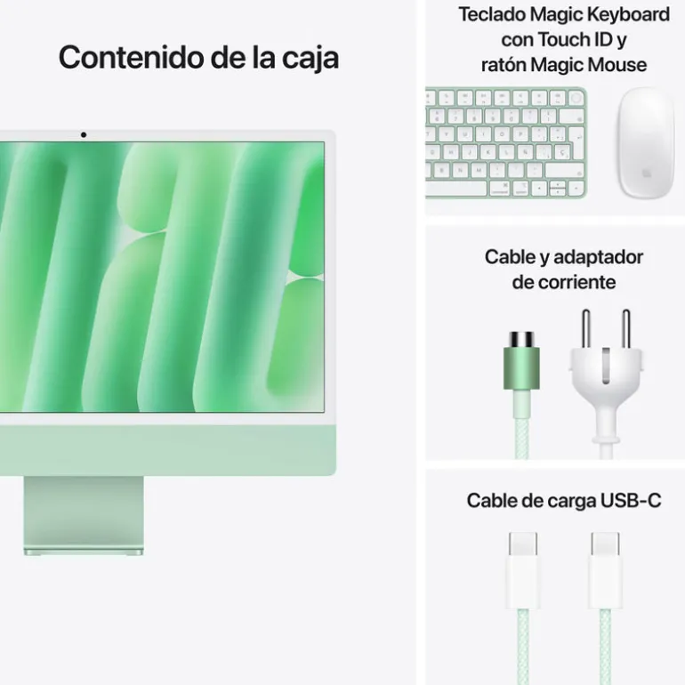 PC Todo En Uno Apple iMac M4 16GB 512GB 24" macOS Verde