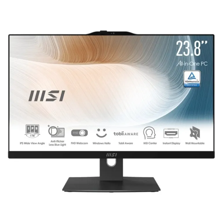 PC Todo En Uno MSI Modern AM242P 12M-1241ES i7-1255U 16GB 512GB 24" FreeDOS Negro