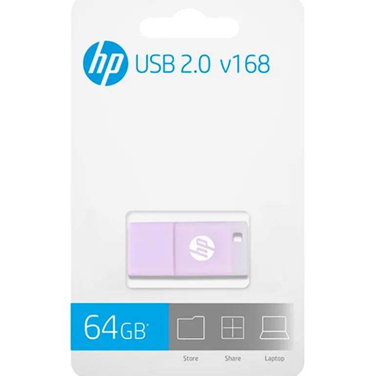 Pendrive HP v168 64GB USB 2.0 Lila