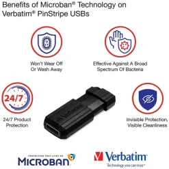 Pendrive USB Verbatim Pinstripe Store&Go 16Gb