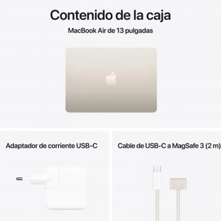 Portátil Apple MacBook Air M4 24GB 512GB 13.6" Blanco Estrella