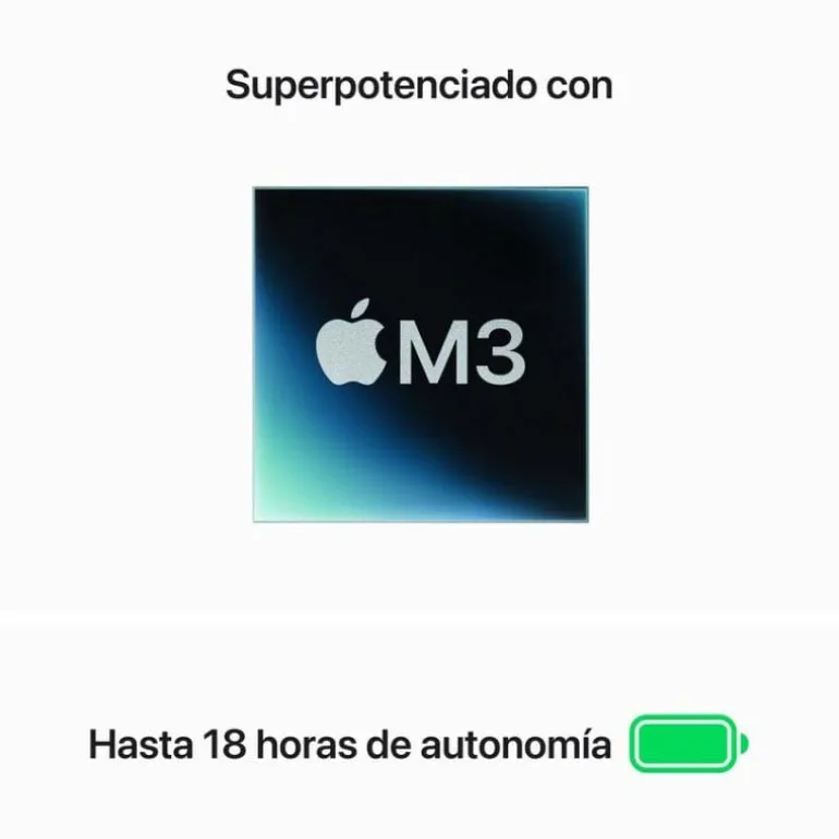 Portátil Apple MacBook Air 15 M3 8GB 256GB 15" macOS Gris Espacial