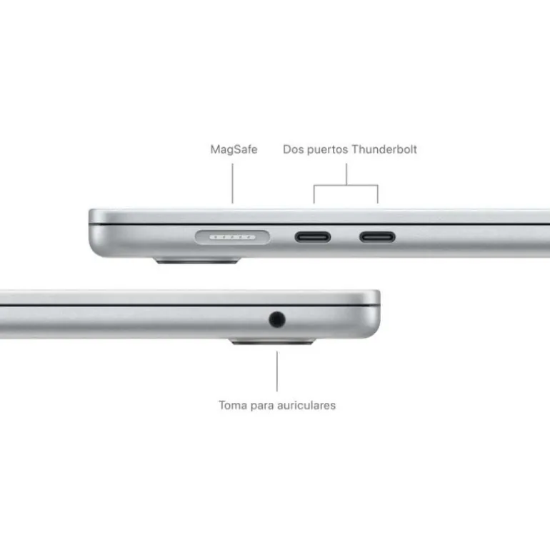 Portátil Apple MacBook Air 15 M3 8GB 256GB 15" macOS Gris Espacial