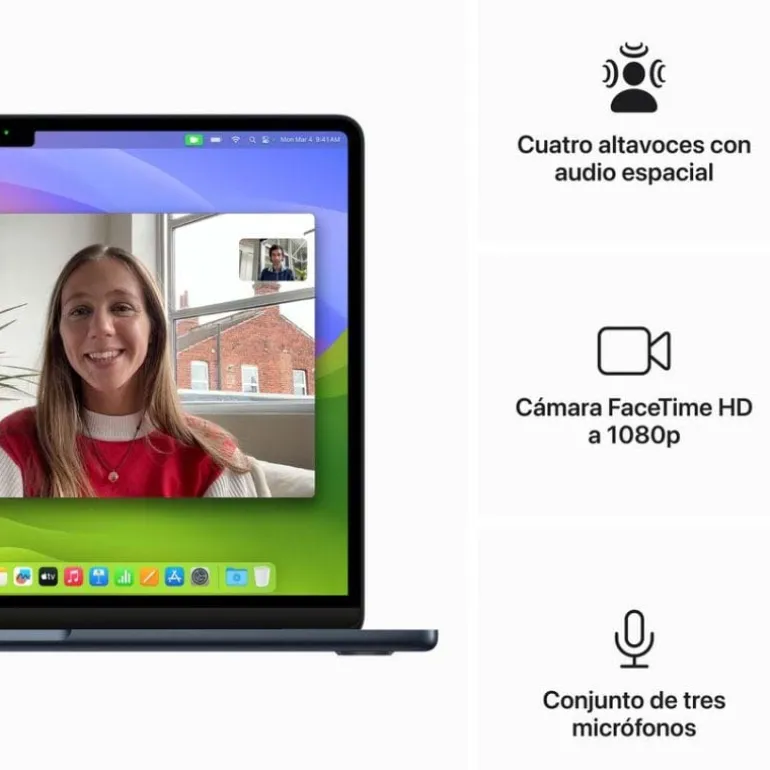 Portátil Apple MacBook Air 13 M3 8GB 256GB 13" macOS Blanco Estrella