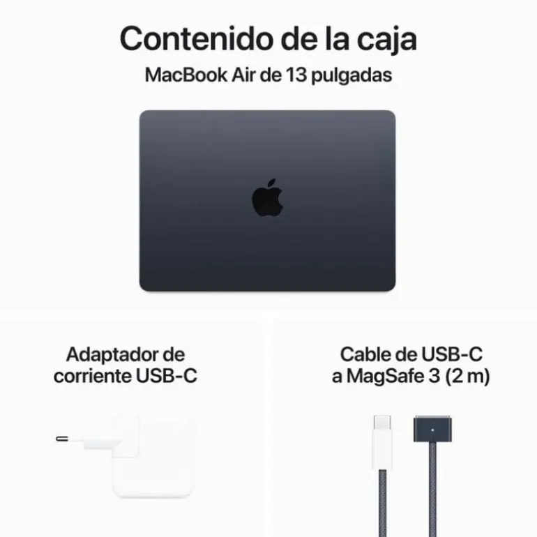 Portátil Apple MacBook Air 13 M3 8GB 256GB 13" macOS Blanco Estrella