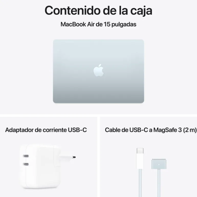 Portátil Apple MacBook Air M4 16GB 256GB 15.3" macOS Azul Cielo