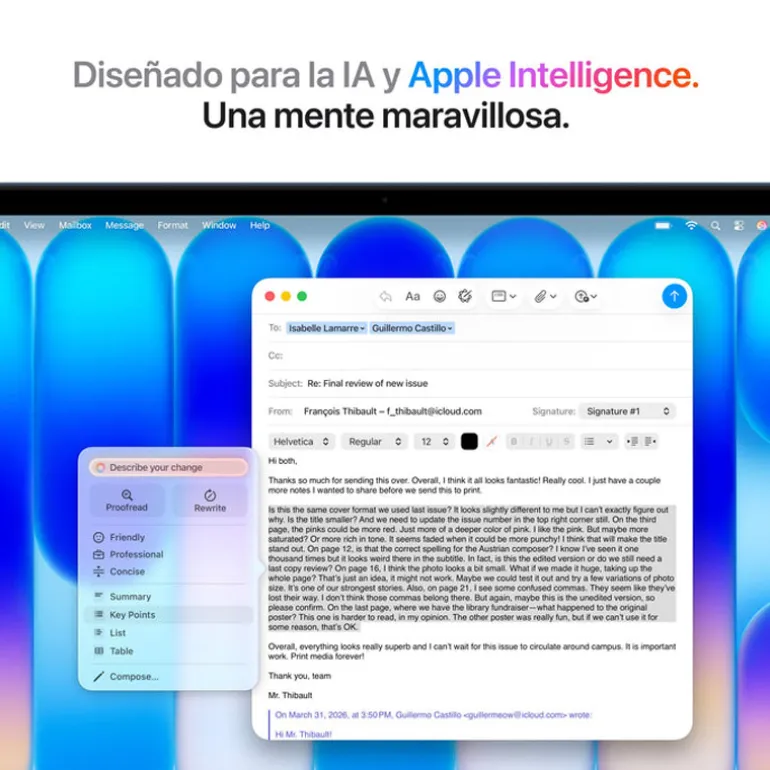 Portátil Apple MacBook Neo 2026 A18 Pro 8GB 512GB 13" Índigo