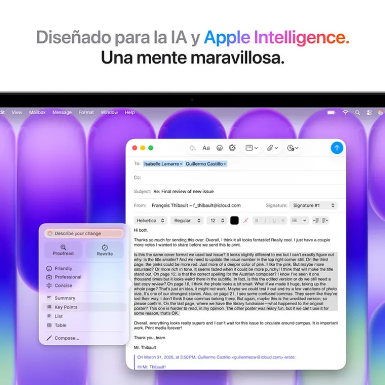 Portátil Apple MacBook Neo 2026 A18 Pro 8GB 256GB 13" Plata