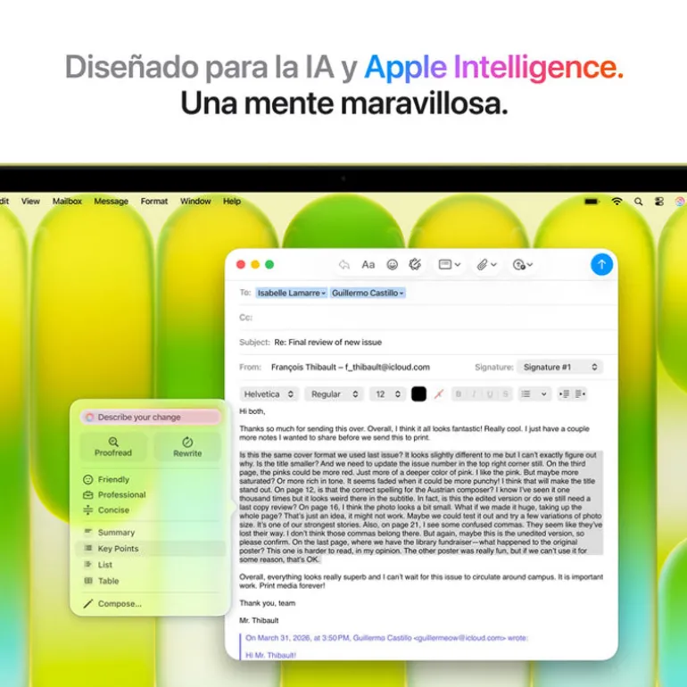 Portátil Apple MacBook Neo 2026 A18 Pro 8GB 256GB 13" Cítrico