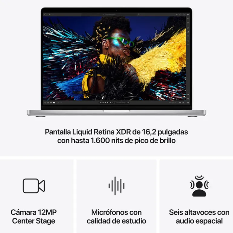 Portátil Apple MacBook Pro M4 Max 36GB 1TB 16" macOS Plata
