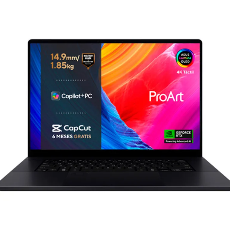 Portátil Asus ProArt P16 OLED H7606WM-SC052W Ryzen AI 9 HX 370 RTX 5060 32GB 1TB 16" 4K OLED W11H