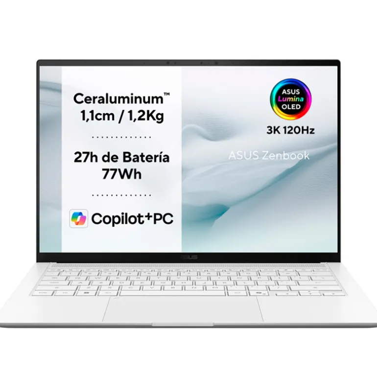 Portátil Asus Zenbook S14 OLED UX5406AA-SU247W U9-386H 32GB 1TB 14" 3K OLED W11H