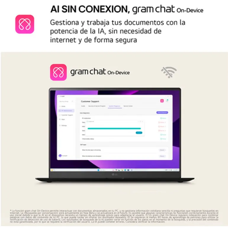 Portátil LG Gram AI 17ZD90T-G.AX88B U7-255H 32GB 1TB 17" FreeDOS
