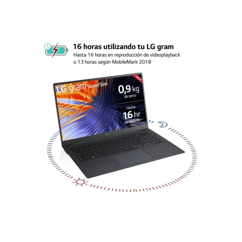 Portátil LG Gram SuperSlim 15Z90RT-G.AD75B i7-1360P 32GB 512GB 15" W11H