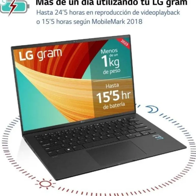Portátil LG Gram 14Z90S-G.AD78B U7-155H 32GB 1TB 14" W11H Negro