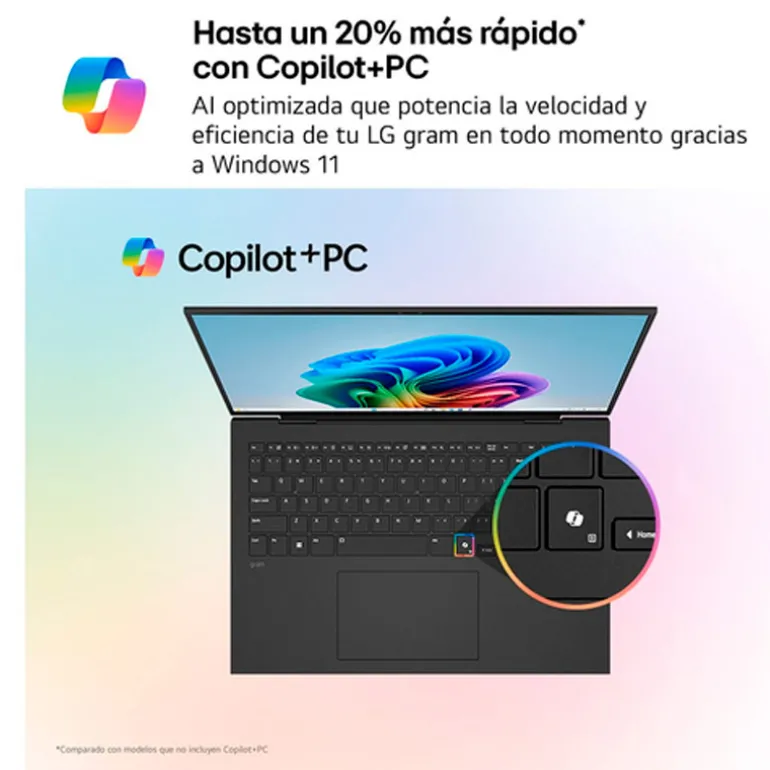 Portátil LG Gram 15Z80T-G.AU75B AMD Ryzen AI 7 350 16GB 512GB 15.6" W11H