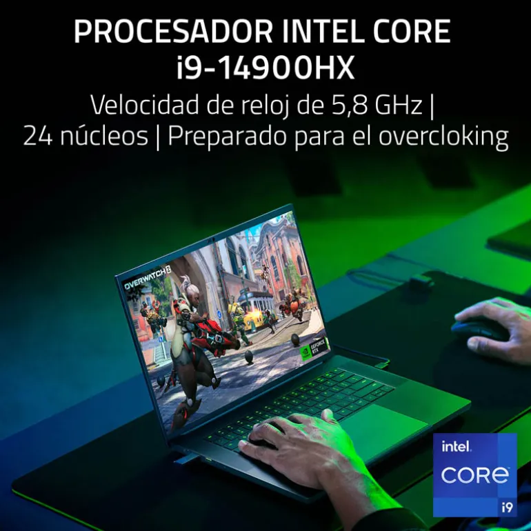 Portátil Razer Blade 16 RZ09 N3-R311 i9-14900HX RTX 4080 32GB 1TB 16" OLED QHD+ W11H