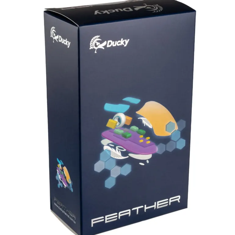 Ratón Ducky Feather Omron Switches 16000 Dpi Negro/Blanco