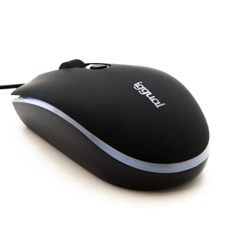 Ratón iggual COM-LED 1600 Dpi Negro