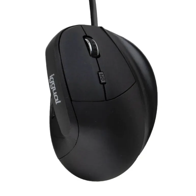 Ratón iggual ERGO-V Vertical Ergonómico 2400 Dpi Negro