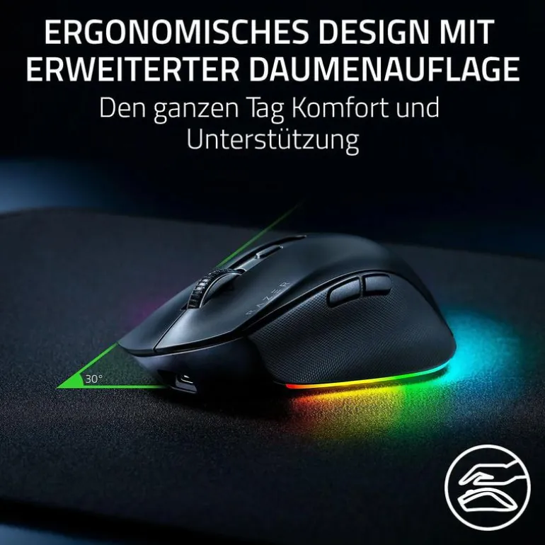 Ratón Razer Pro Click V2 30000 DPI Negro