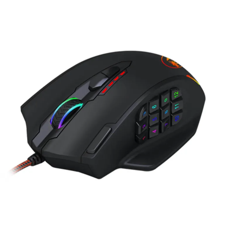 Ratón Redragon Impact Gaming 12400 Dpi RGB Negro