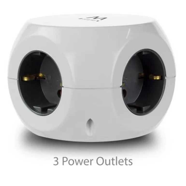 Regleta Ewent EW3939 Cubo 3 Tomas Schuko/USB Blanco