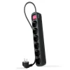 Regleta Nanocable Interruptor 6 Tomas 1.4m Negro