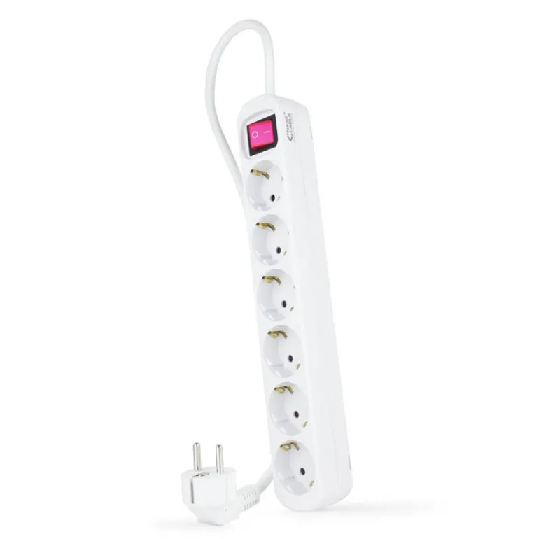 Regleta Nanocable Interruptor 6 Tomas 1.4m Blanco