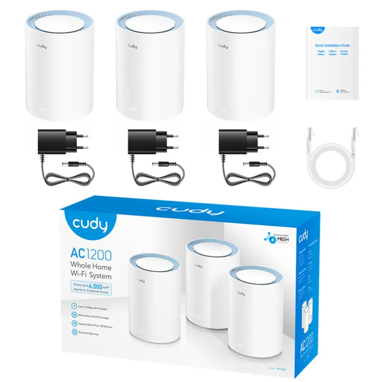 Repetidor Cudy M1200 AC1200 Pack 3