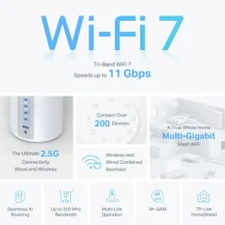 Router TP-Link Deco BE65 Wi-Fi 7 Mesh (2-Pack) Tribanda 4 Puertos 2.5 Gbps