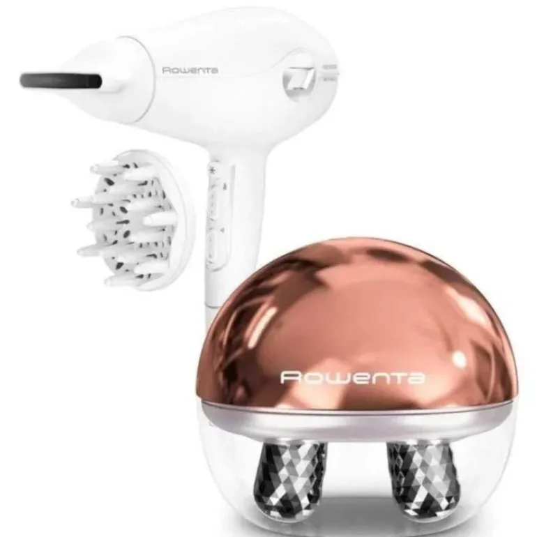 Rowenta Secador de Pelo CV6130FO 2400W + Masajeador Facial LV6020F0