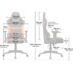 Silla Gaming Cougar Armor One V2 F Gris/Naranja
