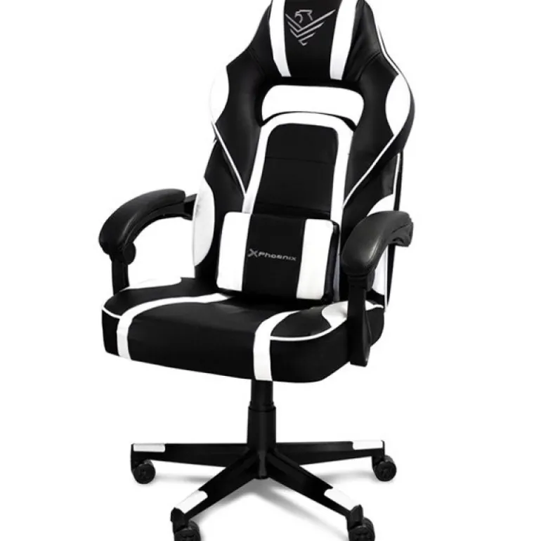 Silla Gaming Phoenix Trophy Cuero Negro/Rojo