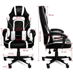 Silla Gaming Phoenix Trophy Cuero Negro/Rojo