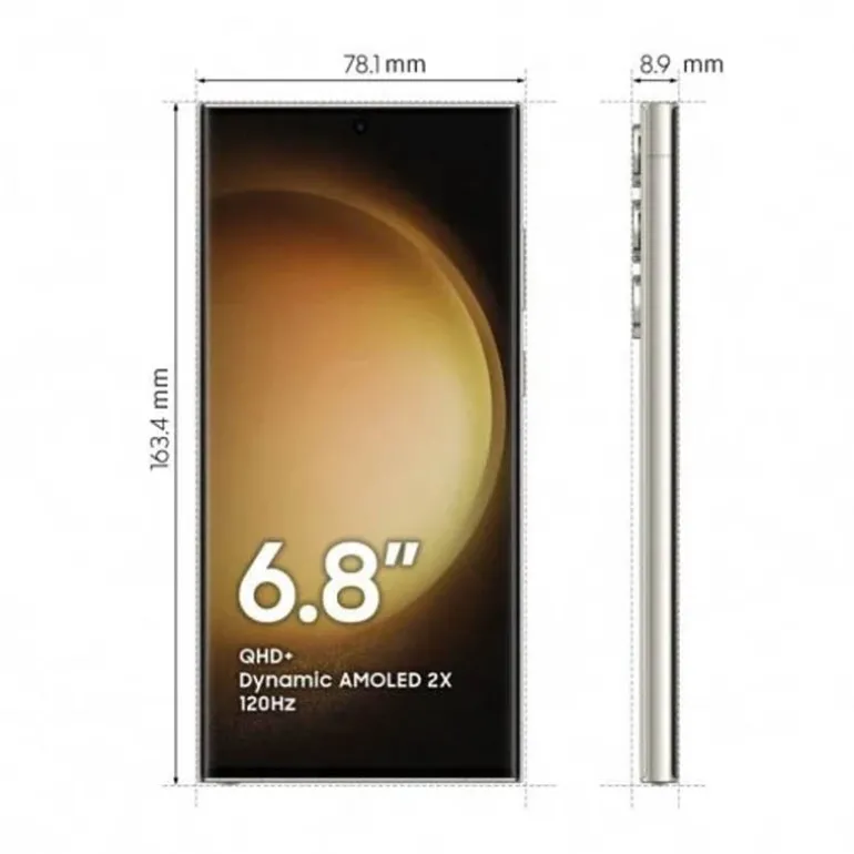 Smartphone/Móvil Samsung Galaxy S23 Ultra 6.8" 12GB 512GB 5G Crema