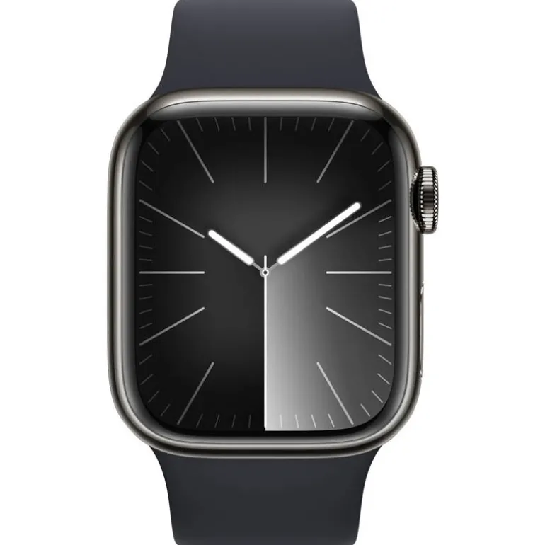 Smartwatch Apple Watch Series 9 41mm Caja Acero Grafito Correa Deportiva Medianoche M/L