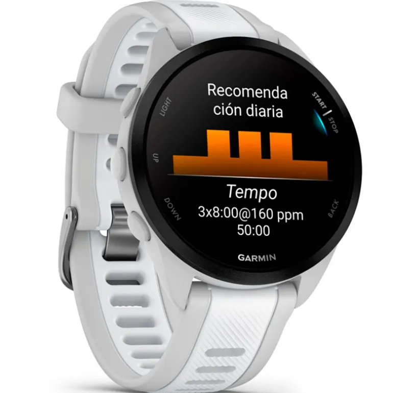 Smartwatch Garmin Forerunner 165 Music 30mm Blanco