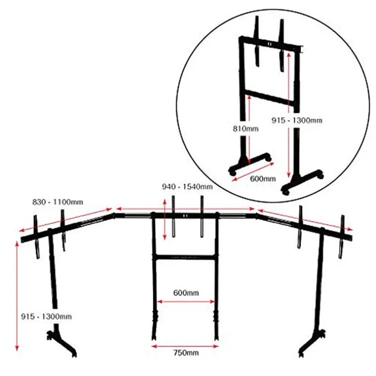 Soporte Monitor Next Level Racing Soporte Tres Monitores