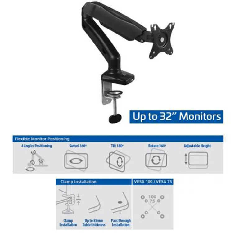 Soporte Ewent EW1515 32" USB 3.1 + Mic-in + Aux-in