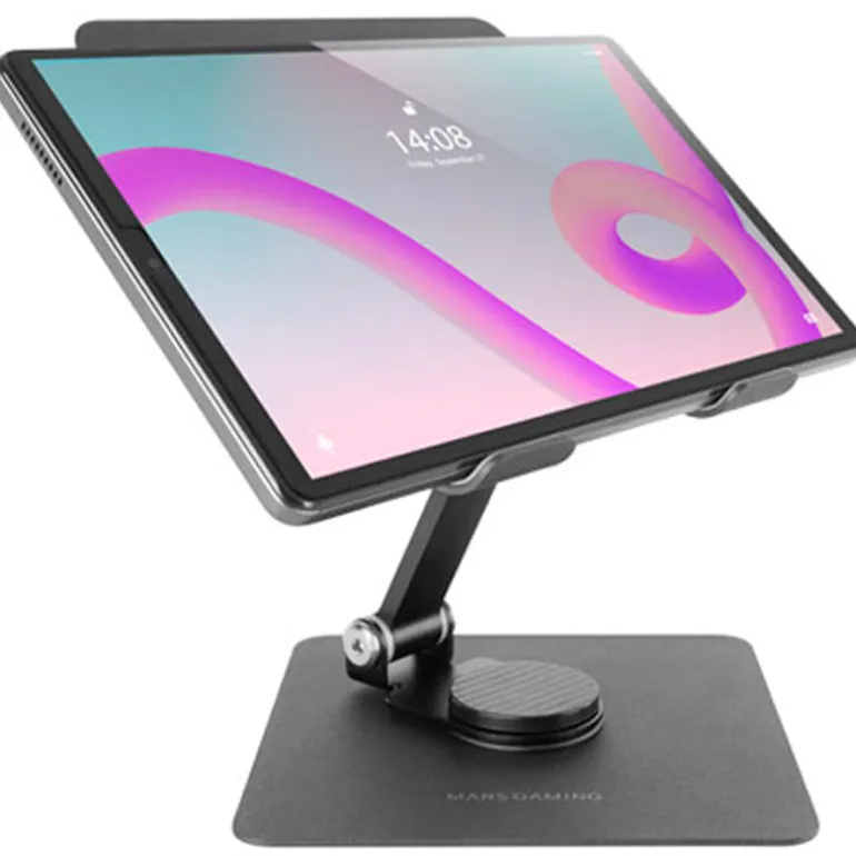Soporte Mars Gaming MA-RST Para Tablets Y Convertibles 2 En 1 Hasta 13" Con Rotación 360