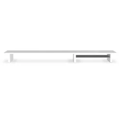 Soporte Monitor Phoenix Harmony Elevador Madera Blanco