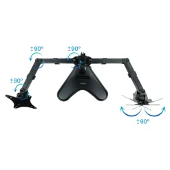 Soporte Tooq DB1702TN-B Mesa Dual 17/32