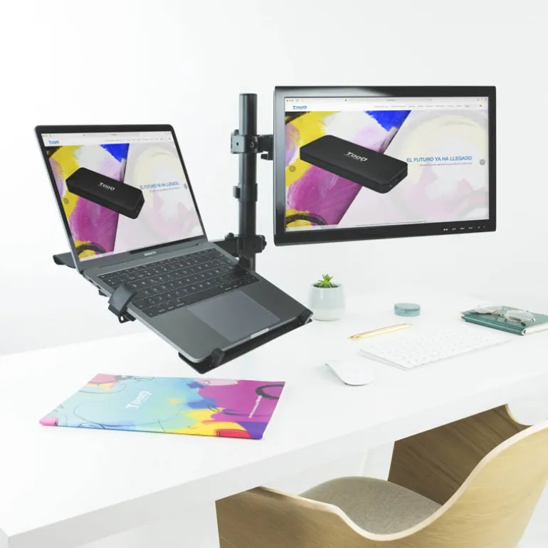 Soporte Tooq DB1200TN-B Sobremesa Monitor/Portátil