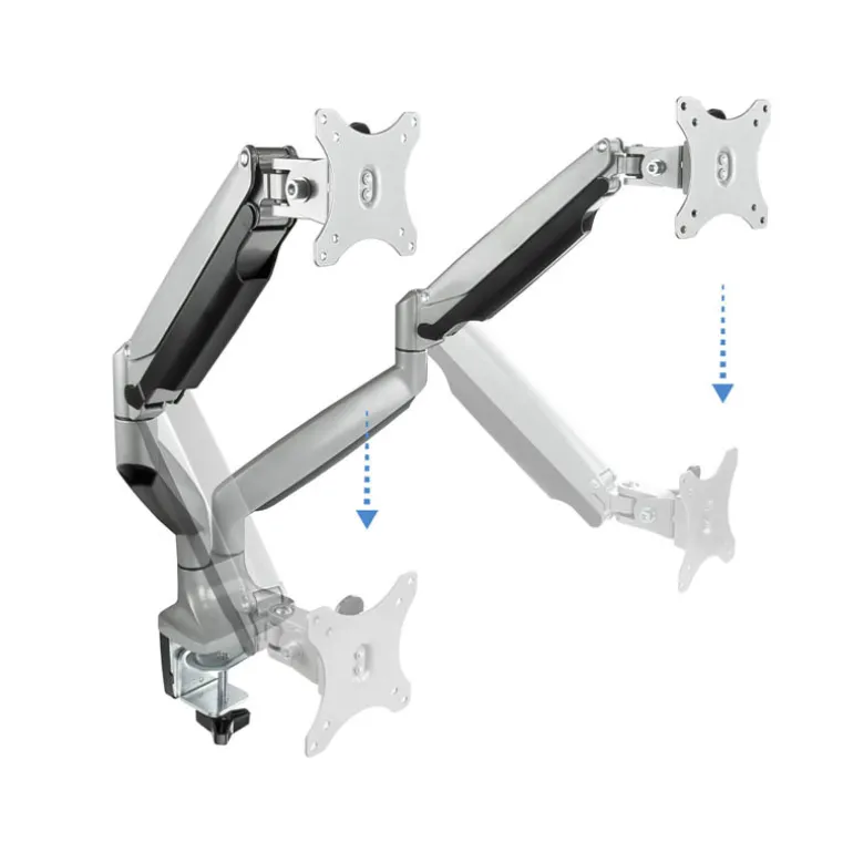 Soporte Tooq DB3132TNR-S Sobremesa Dual 13/32"