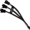 Splitter Alphacool 4 Pines 3x4 PWM 15cm Negro