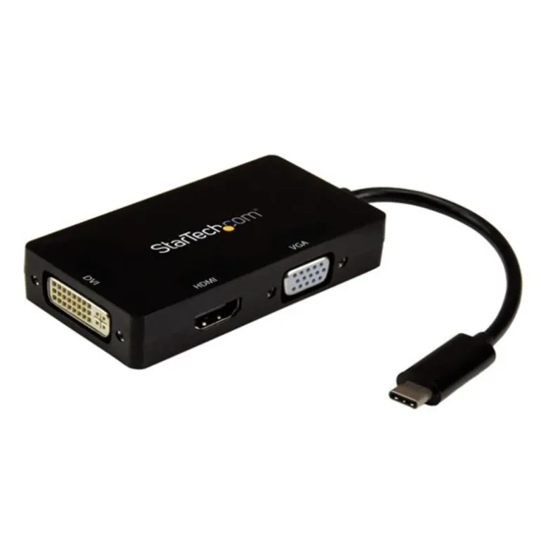 StarTech.com Adaptador USB-C Vídeo Multipuertos 3 en1 4K 30Hz鈥€疦egro - Adaptador