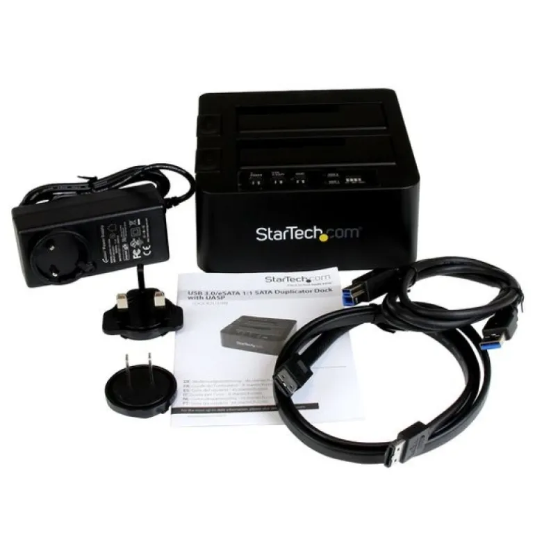 StarTech SDOCK2U33RE 2.5"-3.5" SATA/USB 3.0 Negra - Dock