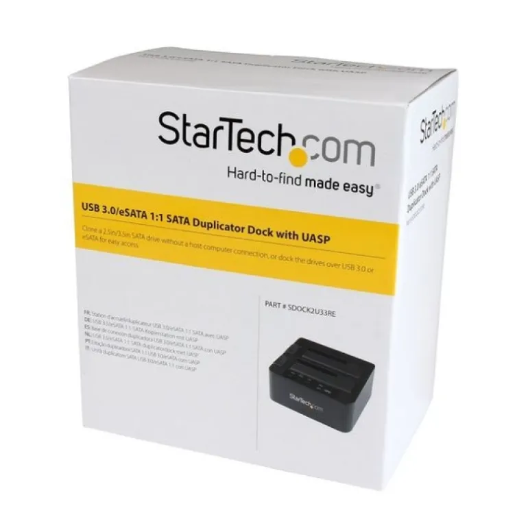 StarTech SDOCK2U33RE 2.5"-3.5" SATA/USB 3.0 Negra - Dock
