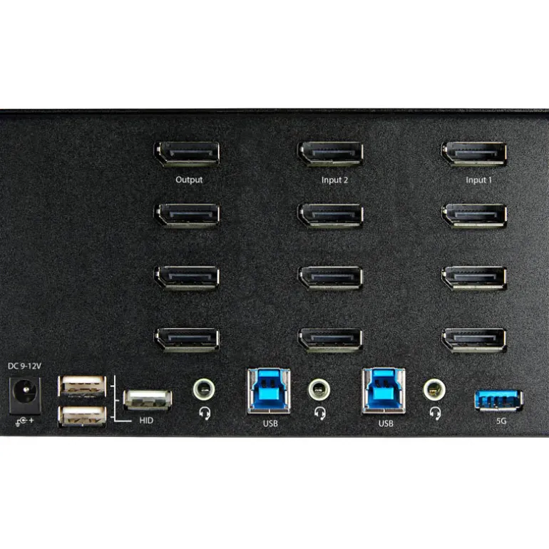 Startech Switch KVM 2 Puertos 4 Monitores DP 4K 60Hz